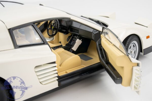 KK Scale - 1:12 Ferrari Testarossa Monospeccio from "Miami Vice" 1984 White - Diecast Model 17 KK Scale KKDC120203 Ferrari Testrossa Miami Vice White
