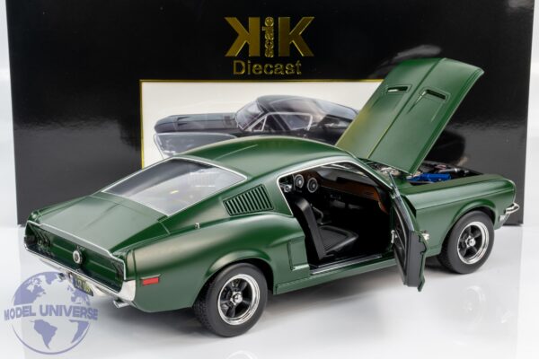 KK Scale - 1:12 Ford Mustang GT Fastback from "Bullitt" Movie 1968 Matt Green - Diecast Model 12 KK Scale - 1:12 Ford Mustang GT Fastback from
