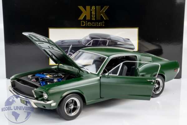 KK Scale - 1:12 Ford Mustang GT Fastback from "Bullitt" Movie 1968 Matt Green - Diecast Model 11 KK Scale - 1:12 Ford Mustang GT Fastback from