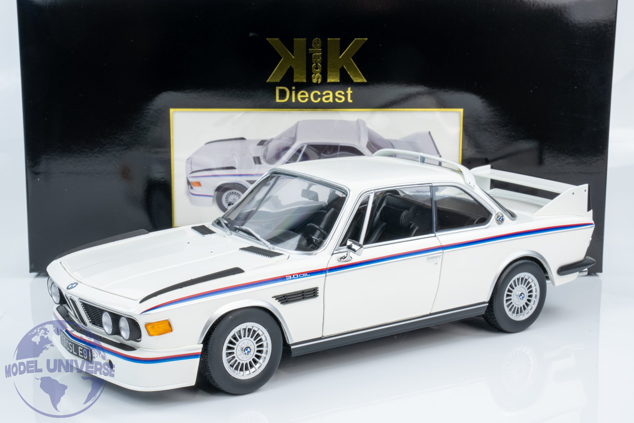 KK Scale - 1:12 BMW 3.0 CSL (E9) 1973 White - Diecast Model