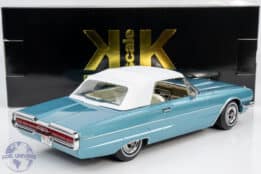 KK Scale - 1:18 Ford Thunderbird Cabriolet 1966 Light Blue Metallic / White Roof - Diecast Model