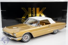 KK Scale - 1:18 Ford Thunderbird Cabriolet 1966 Gold Metallic / White Roof - Diecast Model