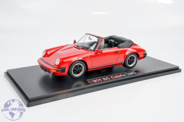 KK Scale - 1:18 Porsche 911 SC Cabrio 1983 Red - Diecast Model 16 KK Scale - 1:18 Porsche 911 SC Cabrio 1983 Red - Diecast Model