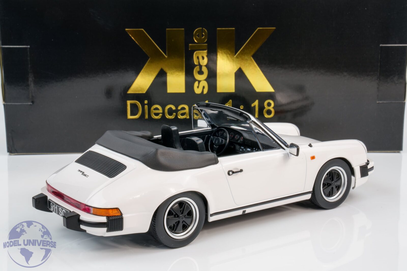 KK Scale - 1:18 Porsche 911 SC Cabrio 1983 White - Diecast Model