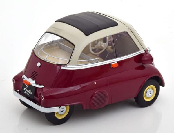 kk scale - 1:12 bmw 250 isetta 1959 dark red/light grey