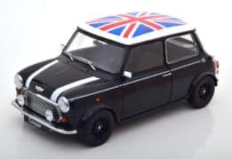 kk scale - 1:12 mini cooper black/white w/union jack (lhd)