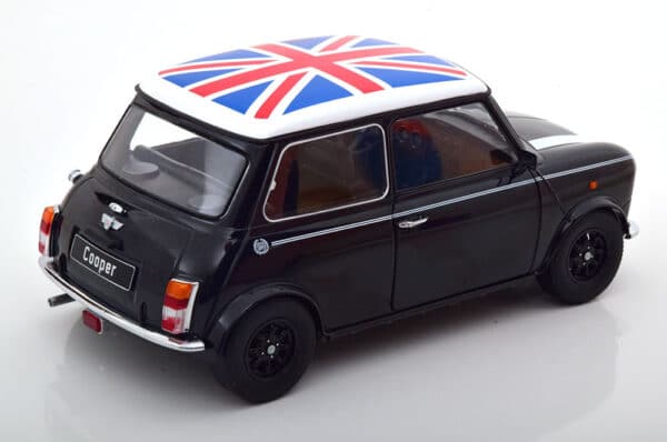 kk scale - 1:12 mini cooper black/white w/union jack (lhd)