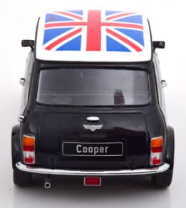kk scale - 1:12 mini cooper black/white w/union jack (lhd)