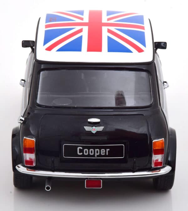 kk scale - 1:12 mini cooper black/white w/union jack (lhd)