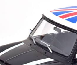 kk scale - 1:12 mini cooper black/white w/union jack (rhd)