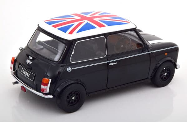 kk scale - 1:12 mini cooper black/white w/union jack (rhd)