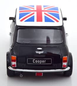 kk scale - 1:12 mini cooper black/white w/union jack (rhd)
