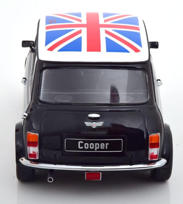 kk scale - 1:12 mini cooper black/white w/union jack (rhd)