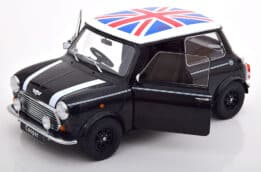 kk scale - 1:12 mini cooper black/white w/union jack (rhd)