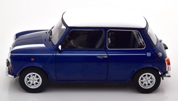 kk scale - 1:12 mini cooper blue metallic/white (lhd)