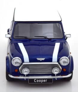 kk scale - 1:12 mini cooper blue metallic/white (lhd)