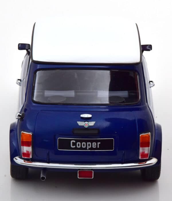 kk scale - 1:12 mini cooper blue metallic/white (lhd)