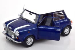 kk scale - 1:12 mini cooper blue metallic/white (lhd)