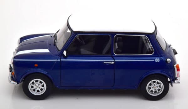 kk scale - 1:12 mini cooper blue metallic/white (rhd)