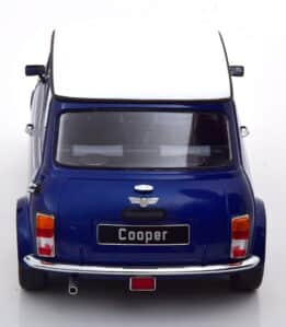 kk scale - 1:12 mini cooper blue metallic/white (rhd)
