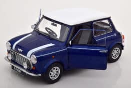 kk scale - 1:12 mini cooper blue metallic/white (rhd)