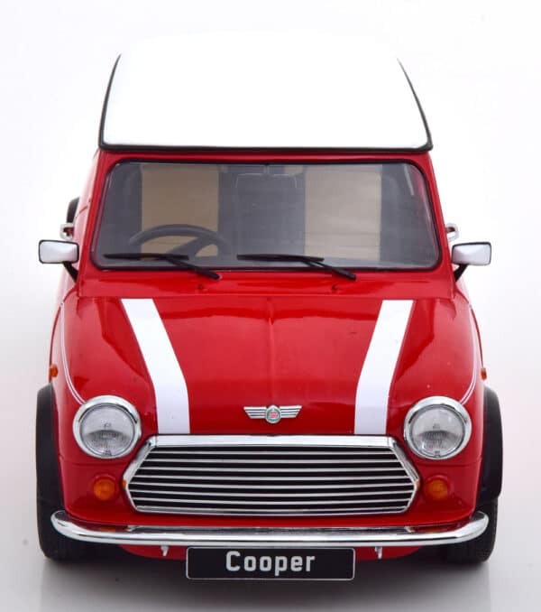 kk scale - 1:12 mini cooper red/white (rhd)