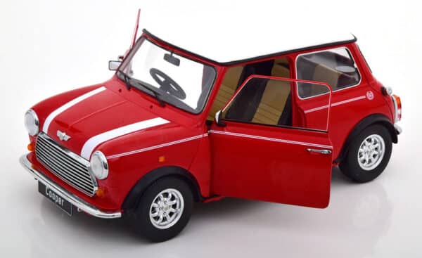 kk scale - 1:12 mini cooper red/white (rhd)