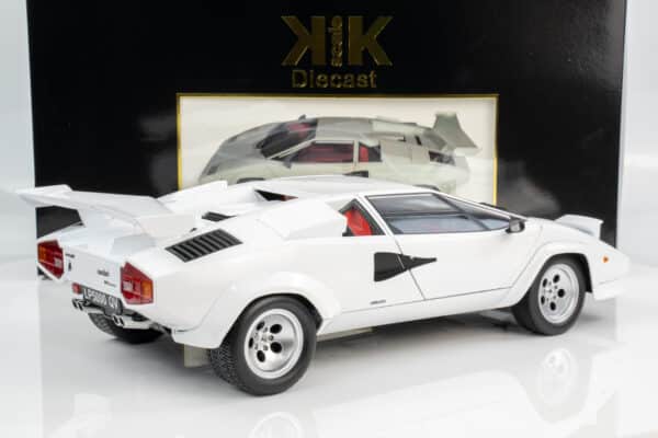 KK Scale 1:12 Lamborghini Countach LP 5000S QV White 1985 - Diecast Model 13 KK Scale 1:12 Lamborghini Countach LP 5000S QV White 1985 - Diecast Model