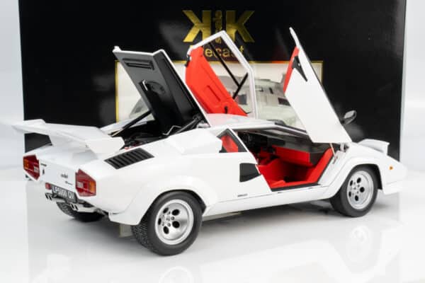 KK Scale 1:12 Lamborghini Countach LP 5000S QV White 1985 - Diecast Model 12 KK Scale 1:12 Lamborghini Countach LP 5000S QV White 1985 - Diecast Model