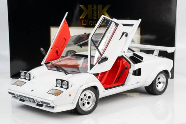 KK Scale 1:12 Lamborghini Countach LP 5000S QV White 1985 - Diecast Model 11 KK Scale 1:12 Lamborghini Countach LP 5000S QV White 1985 - Diecast Model