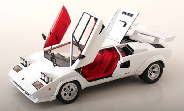 KK Scale 1:12 Lamborghini Countach LP 5000S QV 1985 White Diecast Model