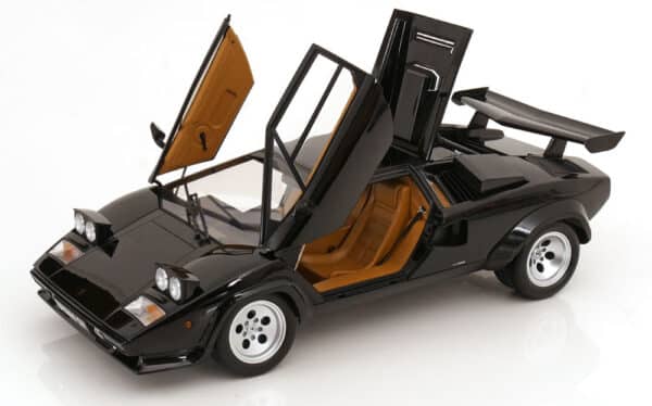 KK Scale 1:12 Lamborghini Countach LP 5000S QV 1985 Black Diecast Model