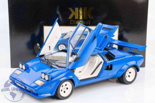KK Scale - 1:12 Lamborghini Countach LP5000S QV 1985 Blue - Diecast Model 5 KKDC120145 KK Scale 1_12 Lamborghini Countach LP 5000S QV 1985 Blue Diecast Model 3