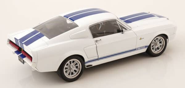 Ford Mustang Shelby GT500 1967 White/Blue - 1:12 Scale Diecast Model by KK Scale