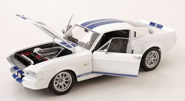 Ford Mustang Shelby GT500 1967 White/Blue - 1:12 Scale Diecast Model by KK Scale
