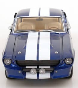 KK Scale - 1:12 Ford Mustang Shelby GT500 1967 Blue/White - Diecast Model