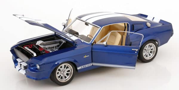 KK Scale - 1:12 Ford Mustang Shelby GT500 1967 Blue/White - Diecast Model