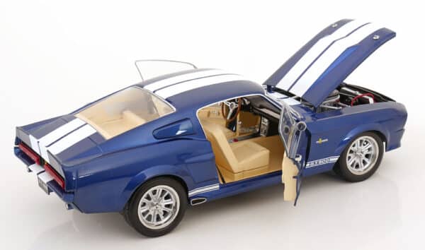 KK Scale - 1:12 Ford Mustang Shelby GT500 1967 Blue/White - Diecast Model