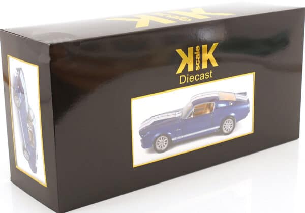 KK Scale - 1:12 Ford Mustang Shelby GT500 1967 Blue/White - Diecast Model
