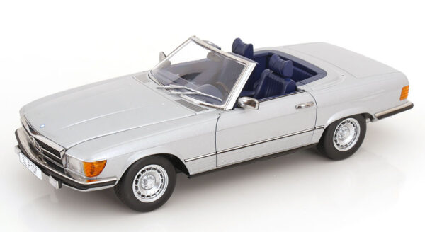 KK Scale 1:12 Mercedes 450 SL (R107) EU Version with Removable Soft Top 1985 Silver (KKDC120181) Diecast Model