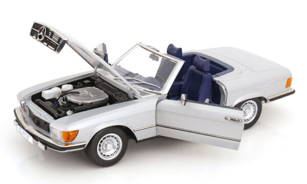 KK Scale 1:12 Mercedes 450 SL (R107) EU Version Soft Top 1985 Silver (KKDC120181) Diecast Model 12 KK Scale 1:12 Mercedes 450 SL (R107) EU Version Soft Top 1985 Silver (KKDC120181) Diecast Model
