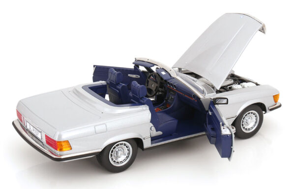 KK Scale 1:12 Mercedes 450 SL (R107) EU Version Soft Top 1985 Silver (KKDC120181) Diecast Model 15 KK Scale 1:12 Mercedes 450 SL (R107) EU Version Soft Top 1985 Silver (KKDC120181) Diecast Model