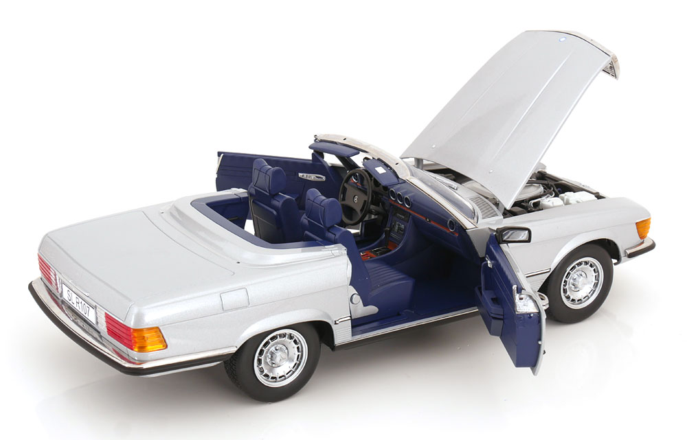 KK Scale 1:12 Mercedes 450 SL (R107) EU Version Soft Top 1985 Silver (KKDC120181) Diecast Model 6 KK Scale 1:12 Mercedes 450 SL (R107) EU Version Soft Top 1985 Silver (KKDC120181) Diecast Model - Image 6