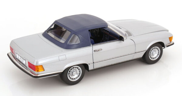 KK Scale 1:12 Mercedes 450 SL (R107) EU Version Soft Top 1985 Silver (KKDC120181) Diecast Model 14 KK Scale 1:12 Mercedes 450 SL (R107) EU Version Soft Top 1985 Silver (KKDC120181) Diecast Model