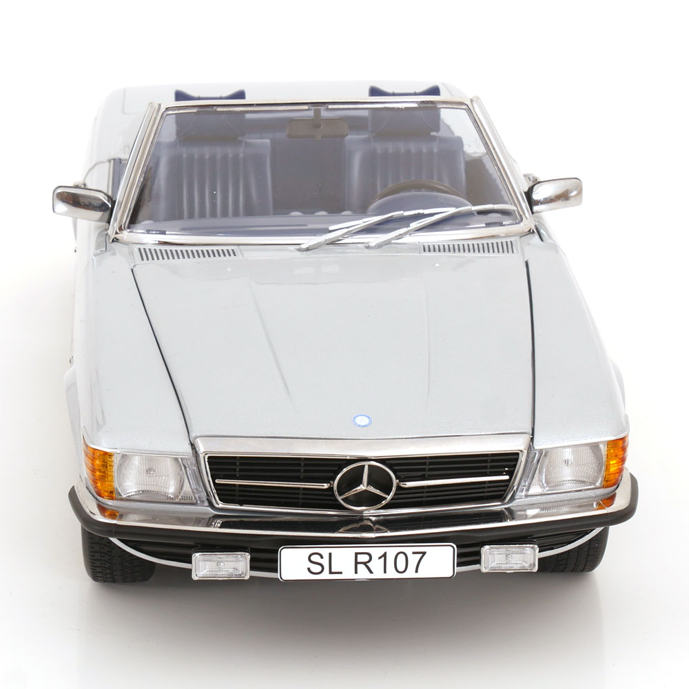 KK Scale 1:12 Mercedes 450 SL (R107) EU Version Soft Top 1985 Silver (KKDC120181) Diecast Model 7 KK Scale 1:12 Mercedes 450 SL (R107) EU Version Soft Top 1985 Silver (KKDC120181) Diecast Model - Image 7