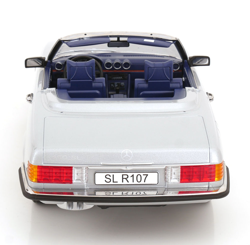 KK Scale 1:12 Mercedes 450 SL (R107) EU Version Soft Top 1985 Silver (KKDC120181) Diecast Model 8 KK Scale 1:12 Mercedes 450 SL (R107) EU Version Soft Top 1985 Silver (KKDC120181) Diecast Model - Image 8