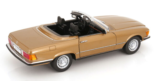 KK Scale 1:12 Mercedes 450 SL (R107) EU Version Soft Top 1985 Gold Metallic (KKDC120182) Diecast Model 13 KK Scale 1:12 Mercedes 450 SL (R107) EU Version Soft Top 1985 Gold Metallic (KKDC120182) Diecast Model