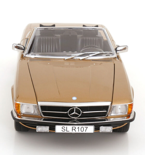 KK Scale 1:12 Mercedes 450 SL (R107) EU Version Soft Top 1985 Gold Metallic (KKDC120182) Diecast Model 18 KK Scale 1:12 Mercedes 450 SL (R107) EU Version Soft Top 1985 Gold Metallic (KKDC120182) Diecast Model