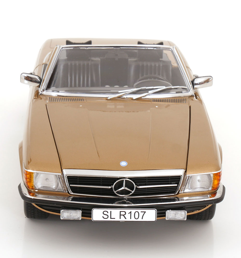 KK Scale 1:12 Mercedes 450 SL (R107) EU Version Soft Top 1985 Gold Metallic (KKDC120182) Diecast Model 9 KK Scale 1:12 Mercedes 450 SL (R107) EU Version Soft Top 1985 Gold Metallic (KKDC120182) Diecast Model - Image 9
