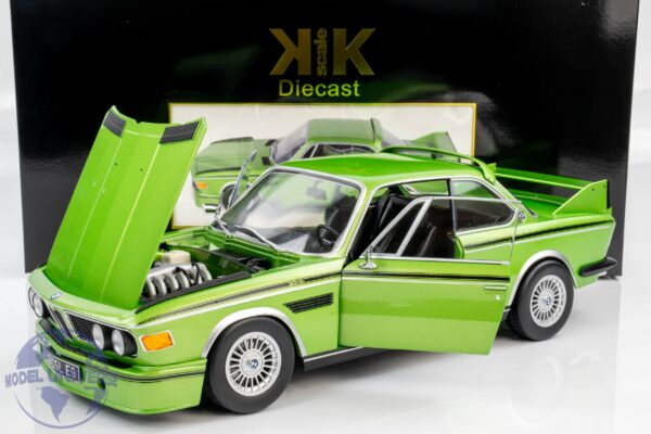 KK Scale - 1:12 BMW 3.0 CSL (E9) 1973 Green Metallic - Diecast Model 11 KKDC120231 BMW 3.0 CSL GREEN DIECAST MODEL 2